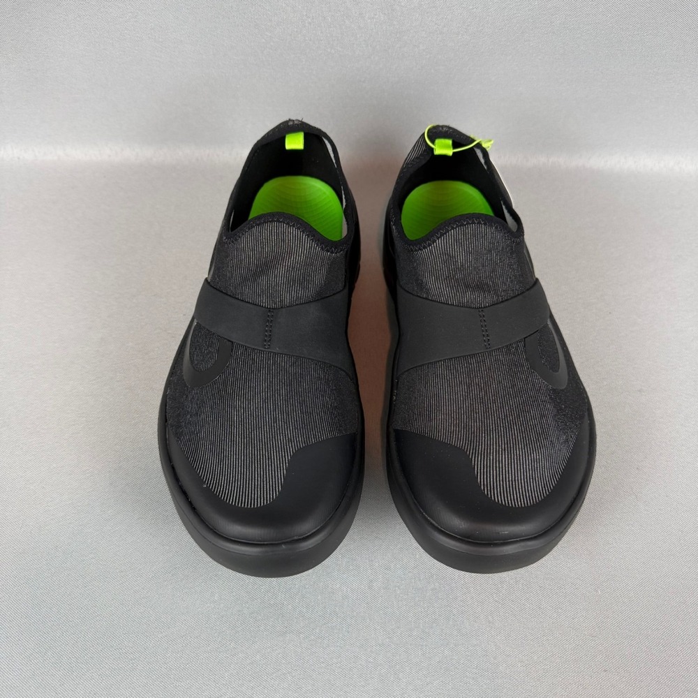Oofos OOmg Fibre Low Recovery Sneakers Mens 9 Black Gray Slip-On Shoes New NIB - Picture 4 of 8